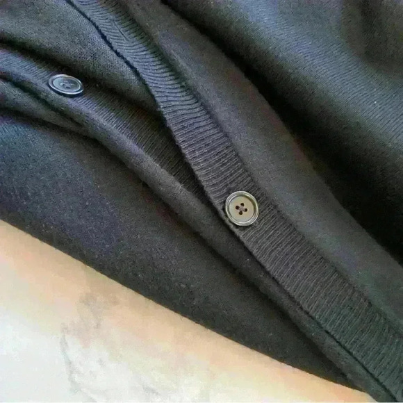 Soho Street Sweater Dress Black Hooded Long Sleeve Button/Slit Sides Size L Fall - Picture 12 of 13